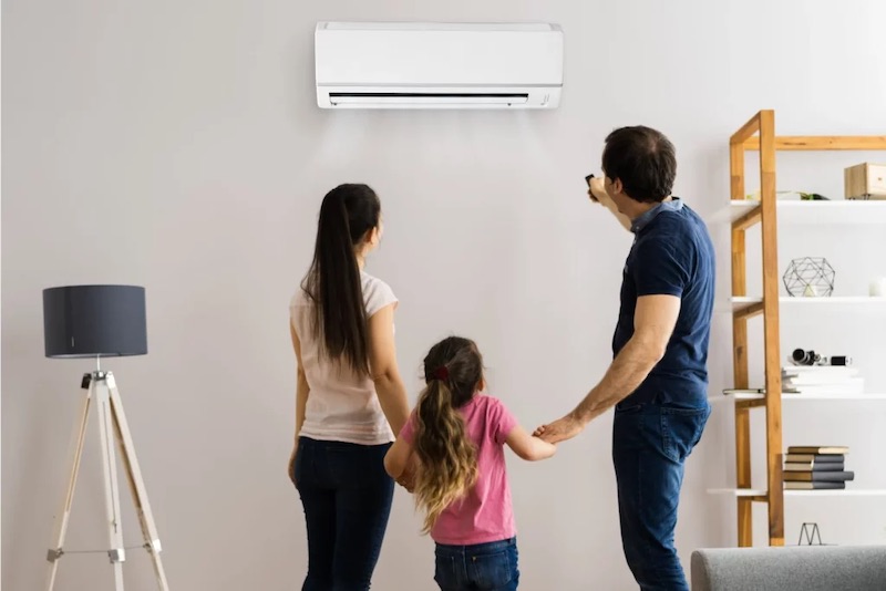 Ductless AC System providing comfort for family